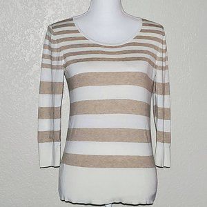 4/$20 LOFT Striped Crew Neck Knit Sweater